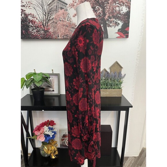 Tommy Hilfiger Women’s Shift Dress Size 2 Floral Long Sleeve Zipper Back - Picture 6 of 12